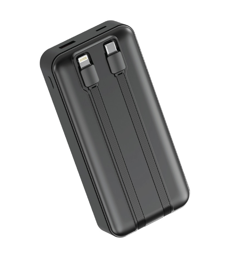 Dexim W4 20.000mAh. Dahili Type-C ve Lightning Kablolu Powerbank - DCA0068