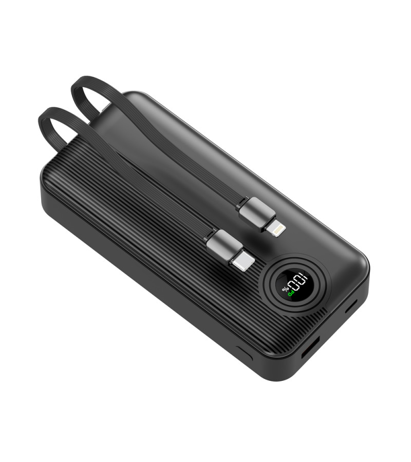 Dexim W4 20.000mAh. Dahili Type-C ve Lightning Kablolu Powerbank - DCA0068
