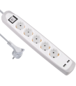 Dexim Akım Koruyucu 5'li Priz +2.1 A 2 li USB Giriş DAKSS0001